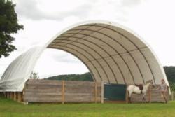 30'Wx30'Lx15'H hoop shelter
